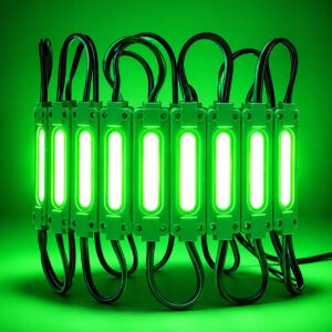 JUEGO DE 10 MODULOS LED COB VERDES