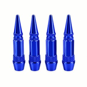 JUEGO DE 4 TAPA VALVULAS AZULES EXTRA LARGOS