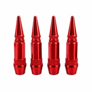 JUEGO DE 4 TAPA VALVULAS ROJOS EXTRA LARGOS
