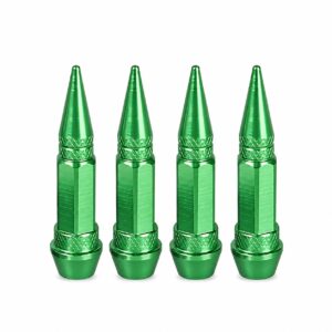 JUEGO DE 4 TAPA VALVULAS VERDES EXTRA LARGOS