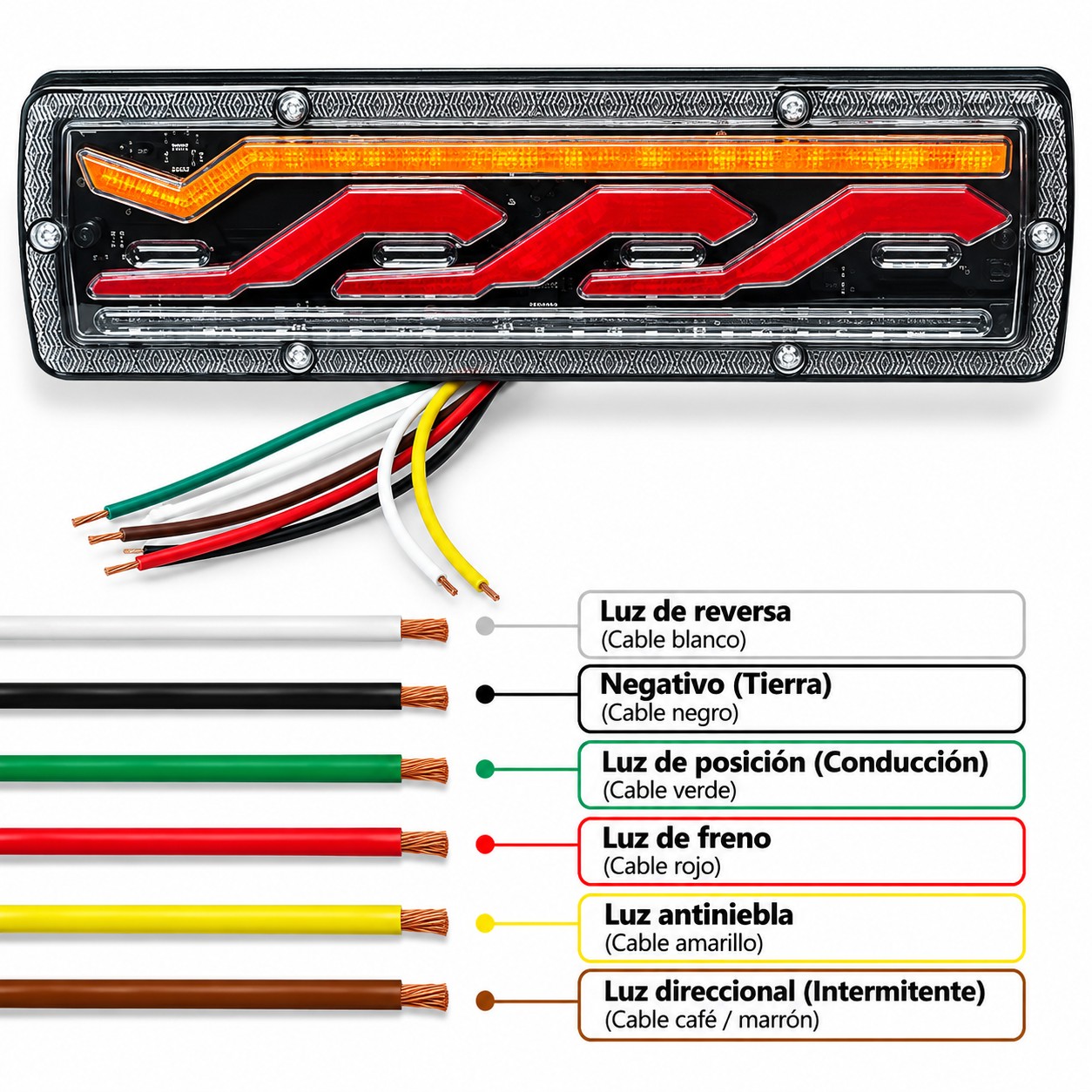 JUEGO DE 2 STOPS TRASEROS DE LUJO MULTICOLOR STROBER - UNIVERSALES - Imagen 3