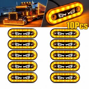JUEGO DE 10 LUCES LATERALES FIJAS + STROBER 12-24V