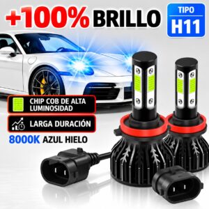 KIT BOMBILLOS LED H11 AZUL HIELO