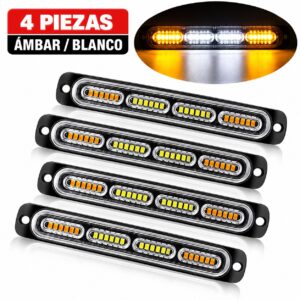 JUEGO DE 4 BARRAS LED BLANCO Y AMARILLO + STROBER