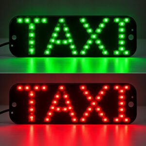 LETRERO LED TAXI ROJO + VERDE