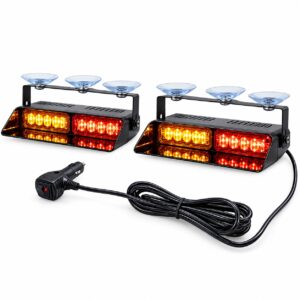 BARRA LED DOBLE ROJO Y AMARILLO + STROBER