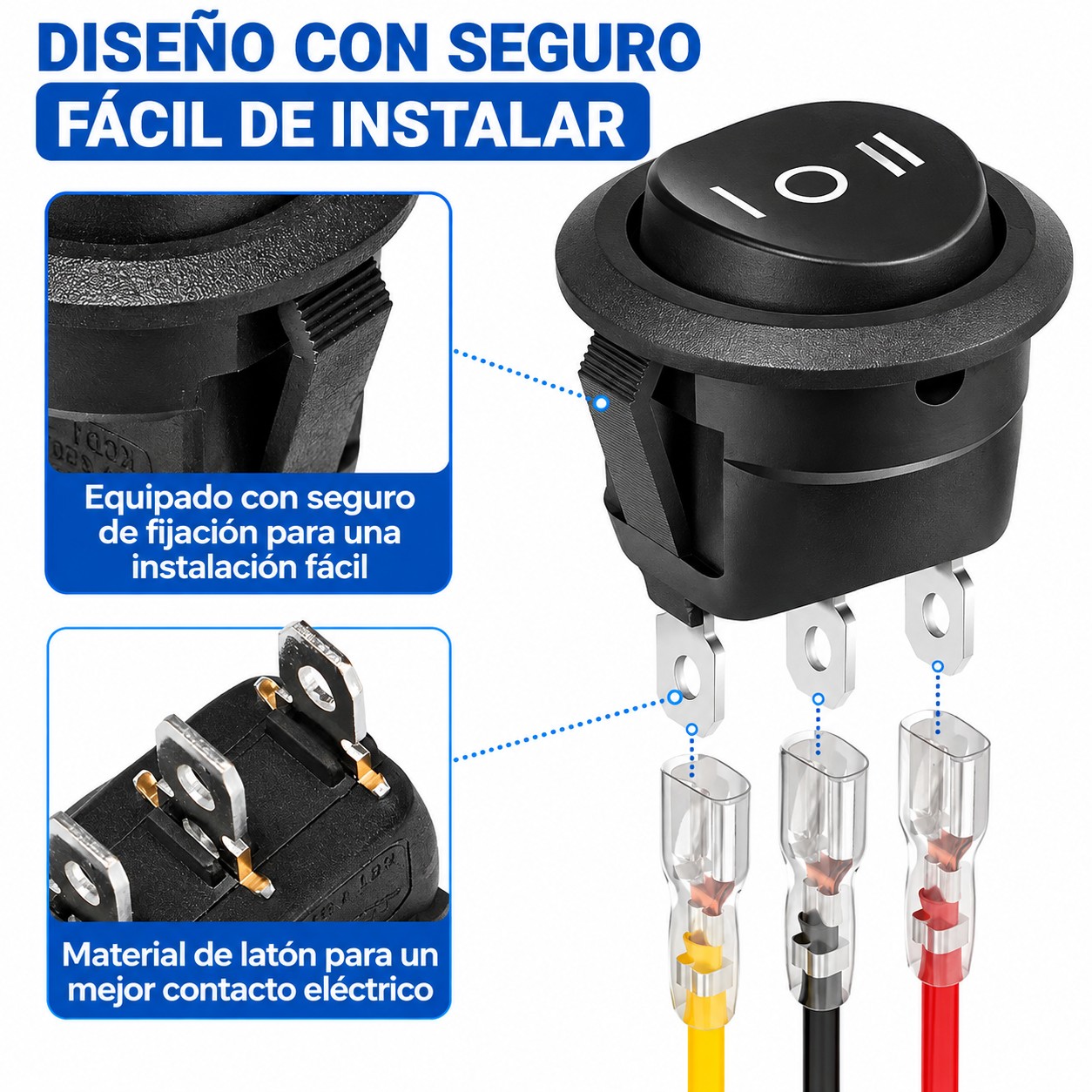 SWITCH 3 POSICIONES ON-OFF-ON REDONDO - Imagen 2