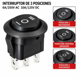 SWITCH 3 POSICIONES ON-OFF-ON REDONDO