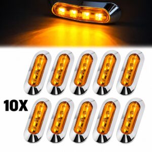 JUEGO DE 10 LUCES LATERALES CROMADAS FIJAS