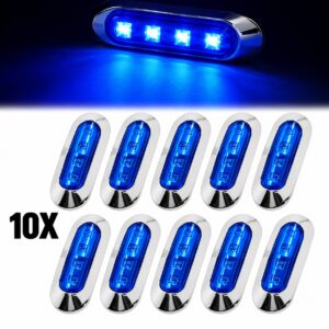JUEGO DE 10 LUCES LATERALES CROMADAS FIJAS