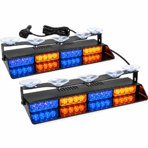 BARRA LED DOBLE AMARILLO Y AZUL + STROBER