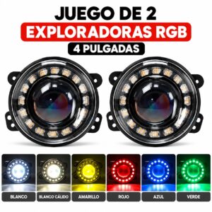 JUEGO 2 EXPLORADORAS BLANCO + AMARILLO + STROBER + RGB