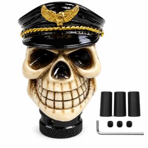POMO DE PALANCA DE CAMBIOS CALAVERA CORONEL NEGRO